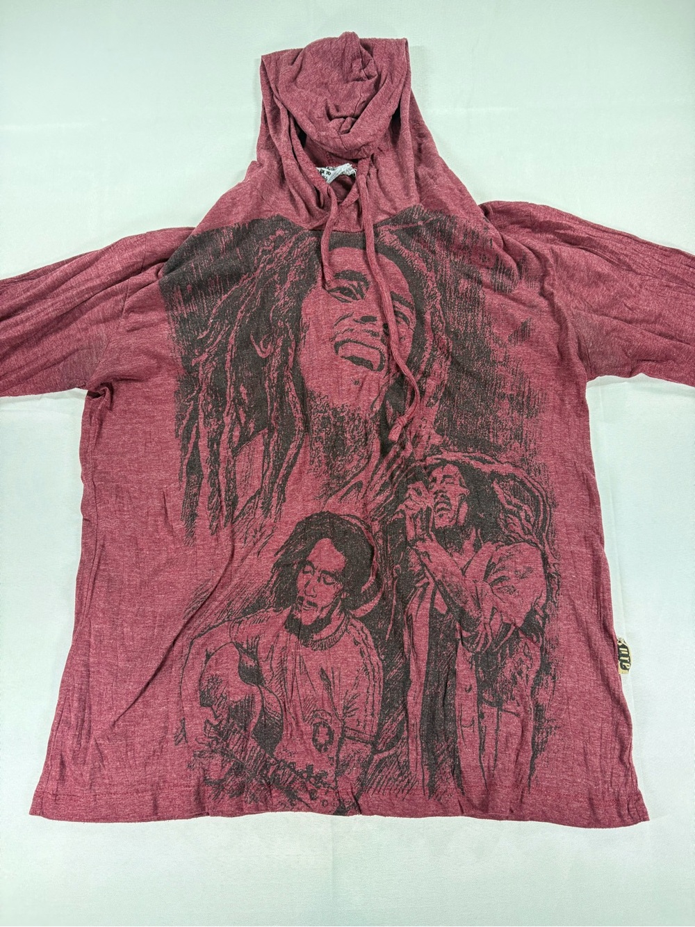 SURE Bob Marley Graphic Hoodie Women’s M Burgundy Reggae